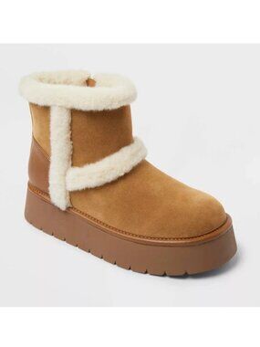 Universal Thread Women’s Luma Boots with Memory Foam Insole Cognac 9M